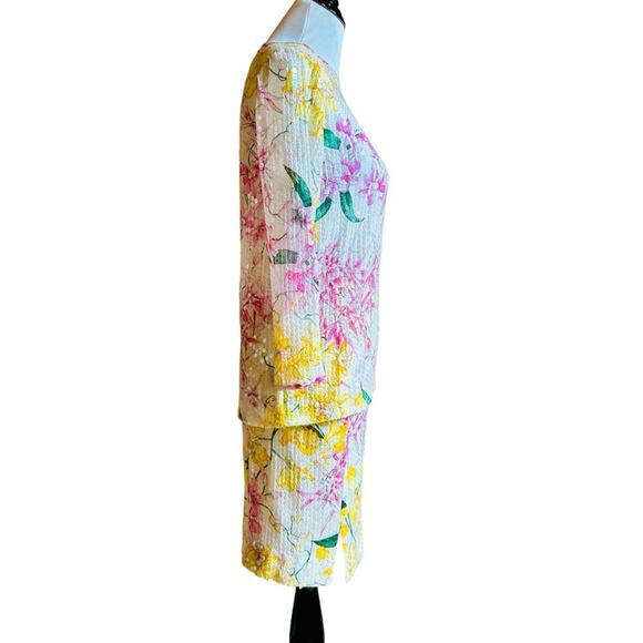 Valentino Miss V two piece skirt set sequin floral sz 10 - Picture 5 of 11